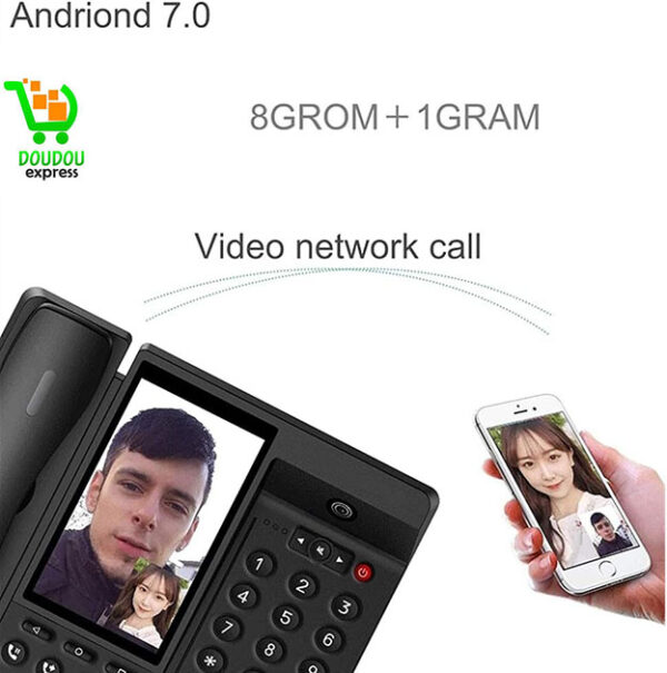 Téléphone fixe Smart LTE 4G Fixed Wireless Fixed Line Android 7.0 4G SIM Network Universal Elderly WiFi Video Téléphone mobile – Image 9