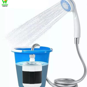 Pompe de douche de camping électrique portable à piles en ABS pour une utilisation en extérieur