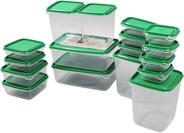 Boîtes de Réfrigérateur Contenant de Stockage d'aliments Verts de Différentes Tailles pour les Repas – Image 2