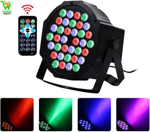 Lumières de scène, 36 LED RGBW DMX 512 scène plat Par effet d'éclairage DJ Disco fête vacances noël Bar Club mariage anniversaire spectacle lumières Lumières d'étape de KTV – Image 3