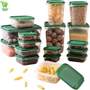 Boîtes de Réfrigérateur Contenant de Stockage d'aliments Verts de Différentes Tailles pour les Repas