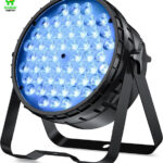 Jeux de Lumière Soirée DJ DMX LED Par 54x3W RGB Spot Lumière Soirée Effet Auto Son Activé Projecteur Éclairage de Scène Disco Stroboscope de Fête Mariage Bar Disco Concert Noël