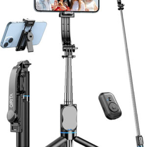 Trépied perche à Selfie Bluetooth 1.78m, support de téléphone, Rotation à 360 degrés, en alliage d'aluminium, avec support adaptateur 1/4