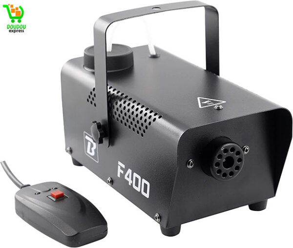 Machine à fumée F400 noir (400w, télécommande filaire), idéale pour DJ mobile et soirées privées , facile à utiliser, débit impressionnant.