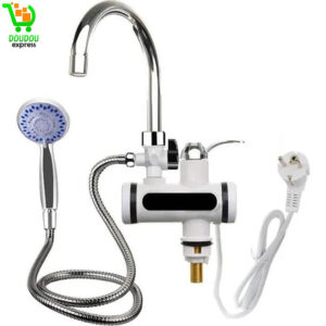 Robinet de chauffe-eau instantané à affichage de la température, robinet de chauffage électrique à froid instantané sans réservoir de cuisine, robinet d'eau chaude instantané(Lateral Model 2)