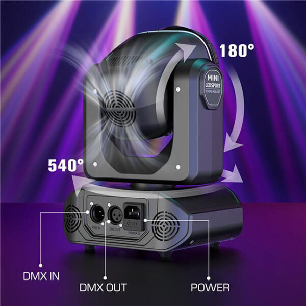 U'King 120W LED faisceau lumière principale mobile RGB mélange de couleurs 8 modèles DMX effet lumière rotative lumière de scène pour DJ spectacle fête KTV – Image 4