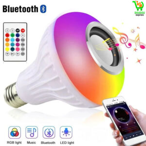 E27 RGBW musique Blub lumière Bluetooth sans fil Bluetooth haut-parleur lampe AC100V-240V télécommande LED ampoule intelligente pour la fête à la maison