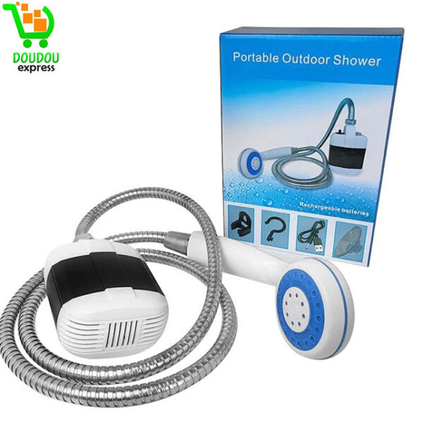 Pompe de douche de camping électrique portable à piles en ABS pour une utilisation en extérieur – Image 3