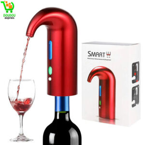 Aérateur de vin électrique - Distributeur automatique intelligent - Cadeau idéal pour la famille et les fêtes (rouge)