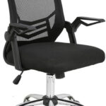 Chaise de bureau ergonomique pivotante, chaise en maille - noir