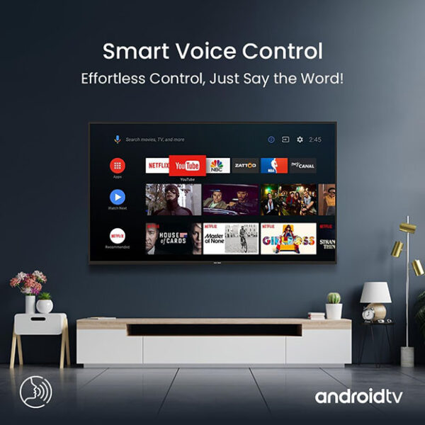 Téléviseur LED intelligent Premax , 65 pouces, 4K UHD, Android 13.0 T2S2, écran A+, Wi-Fi, Miracast, Netflix, YouTube, Prime Video, HDMI, USB (65 pouces) – Image 2
