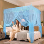 Baldaquin De Lit Princesse avec 3 Entrées, Élégants Rideaux Transparents en Polyester Léger for Filles Et Adultes sans Support Décoration Chambre Rêve(White,120 * 200cm)