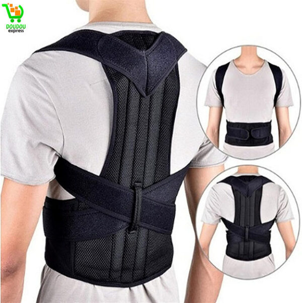 Correcteur de posture dos complet soutien lombaire colonne vertébrale attelle lisseur pour hommes, femmes et enfants, respirant, réglable pour le cou et l'épaule