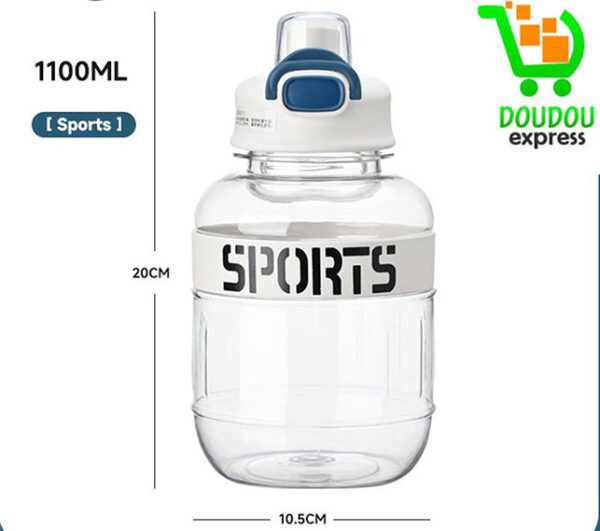 Gourde de voyage Gemoy Clear 1100 ml KLX 113 avec sangle – Image 2