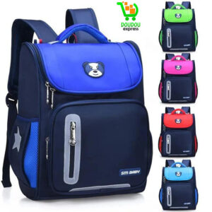 Sac à dos d'école primaire avec sangle de réduction de poids de plusieurs couleurs