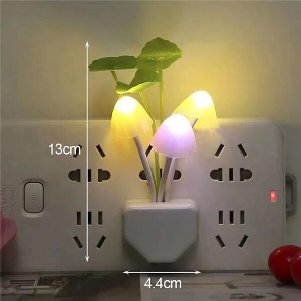 Mini veilleuse LED en forme de champignon - Adorable lampe à changement de couleur - Contrôle du sens - Lampe en forme de champignon - Veilleuse décorative de bureau pour chambre d'enfant – Image 2