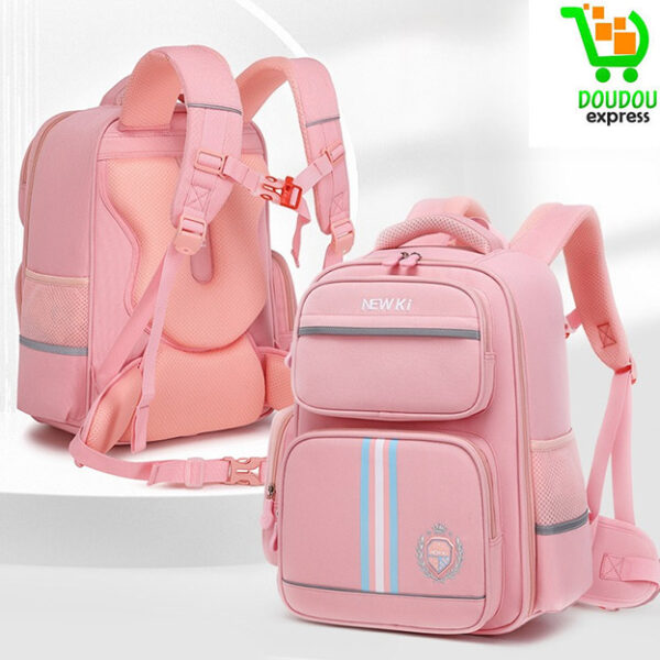 Sac à Dos Enfant Cartable Scolaires Maternelle Garcon Color-Blocking Sac Maternelle avec Bandes réfléchissantes Multi-Poches Toile Sac a Dos Bebe Fille Cartable Sac a Dos Stitch Sacs à Dos – Image 4