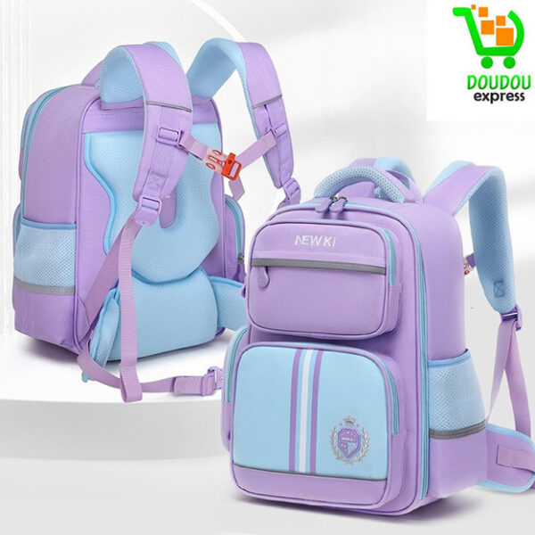 Sac à Dos Enfant Cartable Scolaires Maternelle Garcon Color-Blocking Sac Maternelle avec Bandes réfléchissantes Multi-Poches Toile Sac a Dos Bebe Fille Cartable Sac a Dos Stitch Sacs à Dos – Image 5