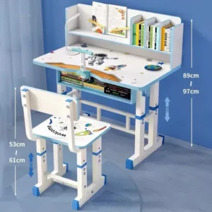 Ensemble de table et chaise réglables pour enfants, table d'étude pour enfants, bureau de dessin animé, poste de travail scolaire, bureau d'écriture fonctionnel, U, recommandé