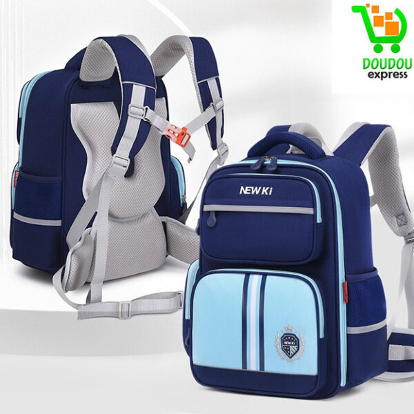 Sac à Dos Enfant Cartable Scolaires Maternelle Garcon Color-Blocking Sac Maternelle avec Bandes réfléchissantes Multi-Poches Toile Sac a Dos Bebe Fille Cartable Sac a Dos Stitch Sacs à Dos – Image 3