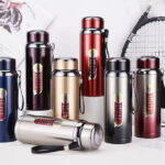 Bouteille d'eau isotherme portable de haute qualité, grande capacité de 800 ml, flacon sous vide avec poignée, tasses à thé commerciales