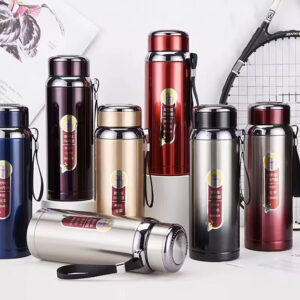 Bouteille d'eau isotherme portable de haute qualité, grande capacité de 800 ml, flacon sous vide avec poignée, tasses à thé commerciales