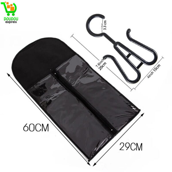 Sac de rangement pour perruque, sac pour perruque avec cintre | Sac de cheveux de perruque | Sac de voyage pour extensions de cheveux avec cintre, sac de rangement pour extensions de cheveux – Image 2