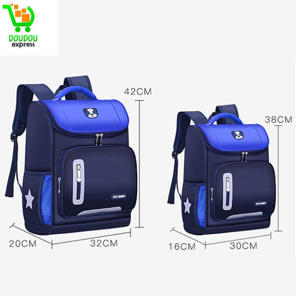 Sac à dos d'école primaire avec sangle de réduction de poids de plusieurs couleurs – Image 4