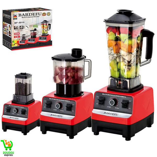 BARDEFU 9500w Multifonction heavy duty silver crest blender mixeur jus de fruits smoothies acier inoxydable 3 IN 1 blender – Image 3