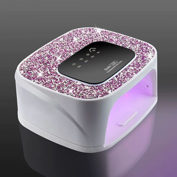 Lampe à ongles LED UV, séchoirs et gants de 268 W, lumière UV diamant pour vernis à ongles gel, lampe gel de polyester à séchage rapide avec capteur à 4 minuteries, écran tactile de 36 – Image 3