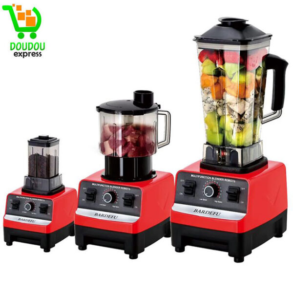 BARDEFU 9500w Multifonction heavy duty silver crest blender mixeur jus de fruits smoothies acier inoxydable 3 IN 1 blender – Image 2