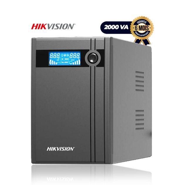 Onduleur 2000 VA /1200 W - Hikvision DS-UPS2000 - Ecran LCD - Prise Schuko