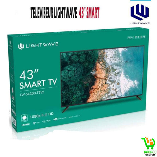TV NUMERIQUE 43" - LIGHTWAVE LW E4318-ST2 - Full HD LED TV - 3 HDMI / 2 USB 2.0 / AV-in / VGA – Image 3