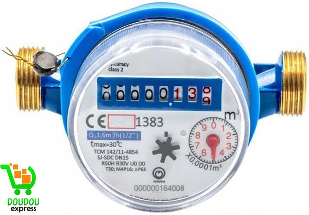 Compteur d’eau froide DN 15 – Débit 2,5 m³/h – Longueur 110 mm – Filetage 3/4" BSP – Homologué jusqu’en 2030 – Pour installations domestiques et industrielles