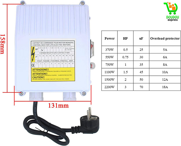 Boîte de commande intelligente pour pompe submersible, boîte de commande électrique pour pompe à eau – Image 2