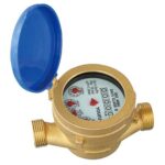 Compteur d'eau rotatif à palettes en laiton et cuivre, à sec, à froid et à chaud, à jets multiples