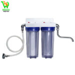 Double boîtier de filtre de 10", système de filtration d'eau à deux étages