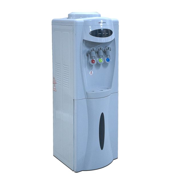 Distributeur d’Eau Binatone – 3 Robinets (Eau Plate, Chaude & Glacée) + Mini Réfrigérateur 20L