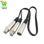 3 broches XLR mâle prise à double prise femelle Y adaptateur de câble séparateur