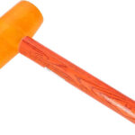 Marteau d'outils BMB avec poignée en caoutchouc 300 g marteau de soufflage mort, orange néon | Unicorps moulé | Poignée à carreaux