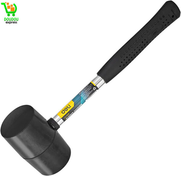 Marteau d'outils BMB avec poignée en caoutchouc 300 g marteau de soufflage mort, orange néon | Unicorps moulé | Poignée à carreaux – Image 3