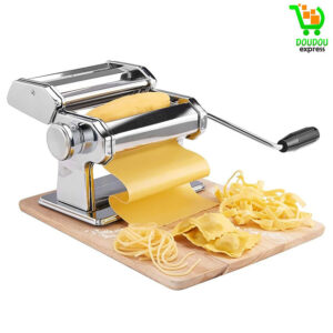 Machine à Pâtes Manuelle, 7 Épaisseurs Réglables, Machine à Pâtes en Acier Inoxydable avec Rouleau et Cutter, Machine à Pâtes Fraîches à Manivelle à la Main pour Spaghetti, Fettuccini, Lasagnes