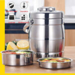 BoîTes Alimentaires Isothermes En Acier Inoxydable 304 Thermo Isolant Contenant à Lunch Isotherme 10 Litres Pour Repas Nourriture BéBé Soupes Pour Enfant Adulte
