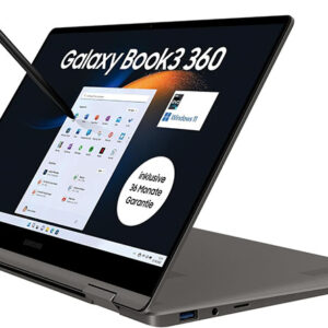 Samsung Galaxy Book3 360 Ordinateur Portable 13" Full HD 60 Hz Écran Tactile AMOLED Intel Core i7-1360P 16 Go RAM SSD 512 Go Windows 11 Clavier QWERTZ Graphite