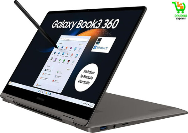 Samsung Galaxy Book3 360 Ordinateur Portable 13" Full HD 60 Hz Écran Tactile AMOLED Intel Core i7-1360P 16 Go RAM SSD 512 Go Windows 11 Clavier QWERTZ Graphite