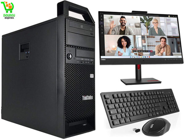 PC de bureau Lenovo Think Station S20 Gaming TW 2018, carte vidéo Intel Quad Core XEON W3520 2.66 G jusqu'à 2.93 G, 16 G RAM, 240 G SSD+2 T, DVD, WIFI, BT 4.0, HDMI, VGA, 1 G, W10P64 (Renouvelé)