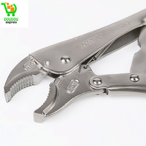 Pince à bec long étau Pince à mâchoires incurvées en acier Cr-V Verrouillage des poignées d'étau réglables – Image 3