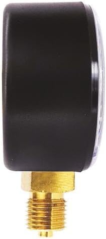 Manomètre 8/13 Mâle 10 bar - Raccordement radial - Cadran Ø50mm - Précision classe 1,6 - Fluide non corrosif - Boîtier ABS anti-choc - Verre plexiglas – Image 2