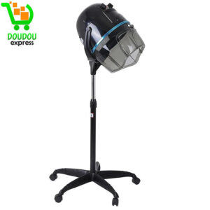 Sèche-cheveux professionnel à capuche pour microdermabrasion, sur pied, avec minuterie et base à roulettes - Équipement de salon de beauté