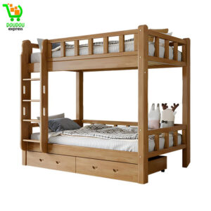 Lit enfant en bois massif Genre Moderne du milieu du siècle Thème neutre Lit superposé